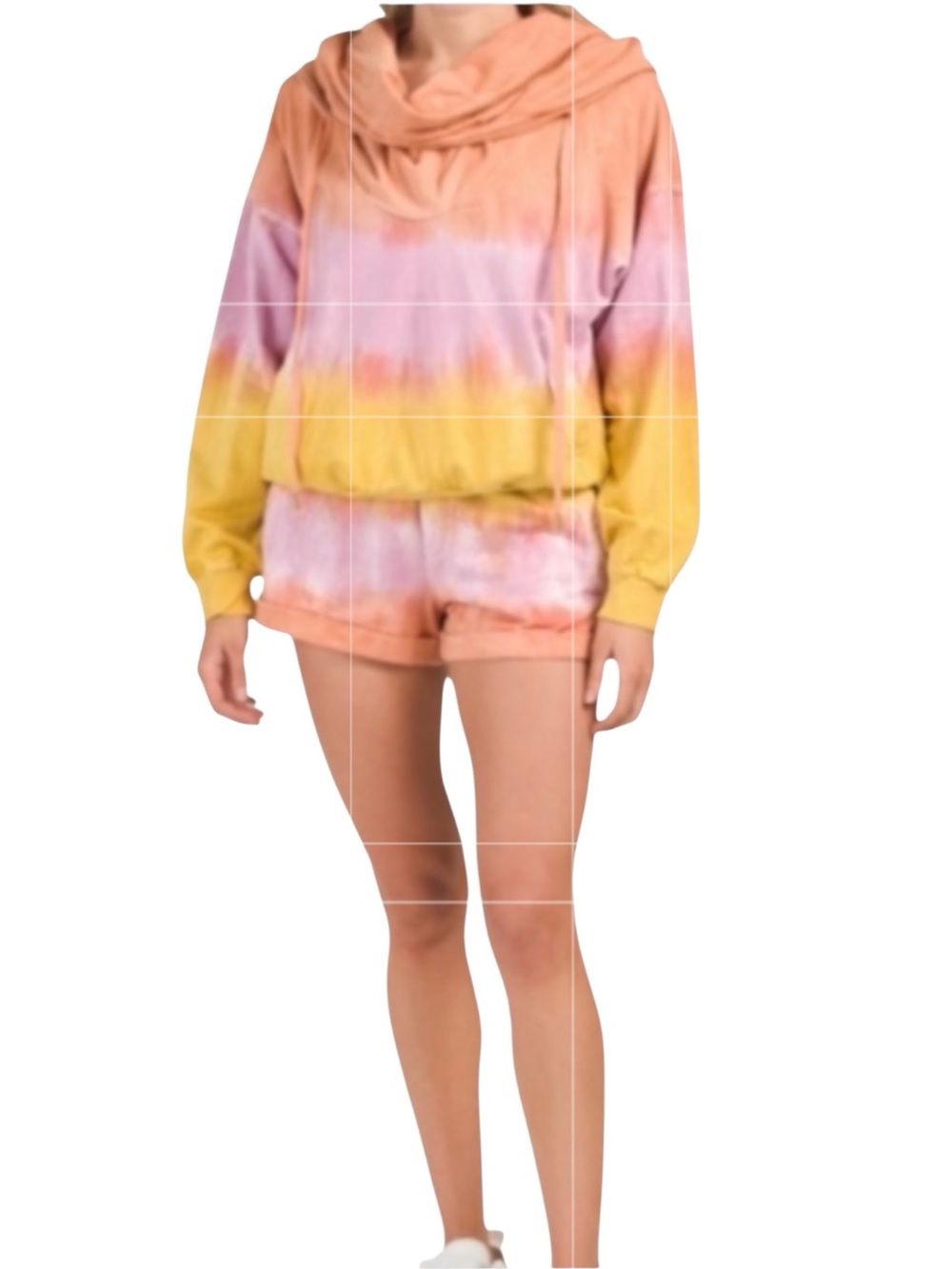Young Fabulous & Broke Ombre Set “Piper” Hoodie and “Parker” Shorts NWT